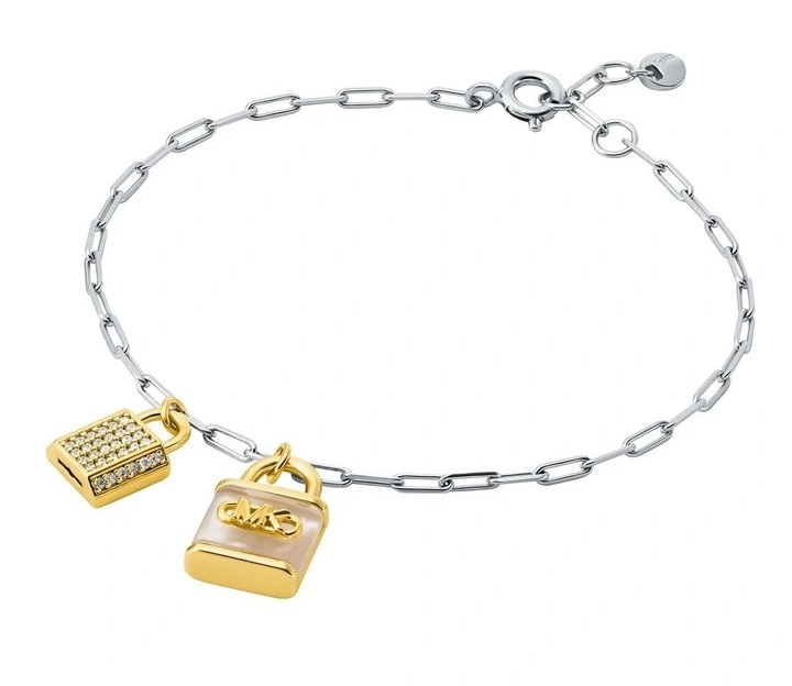 Michael Kors Štýlový bicolor náramok so zirkónmi a perleťou Premium MKC1742TL931.