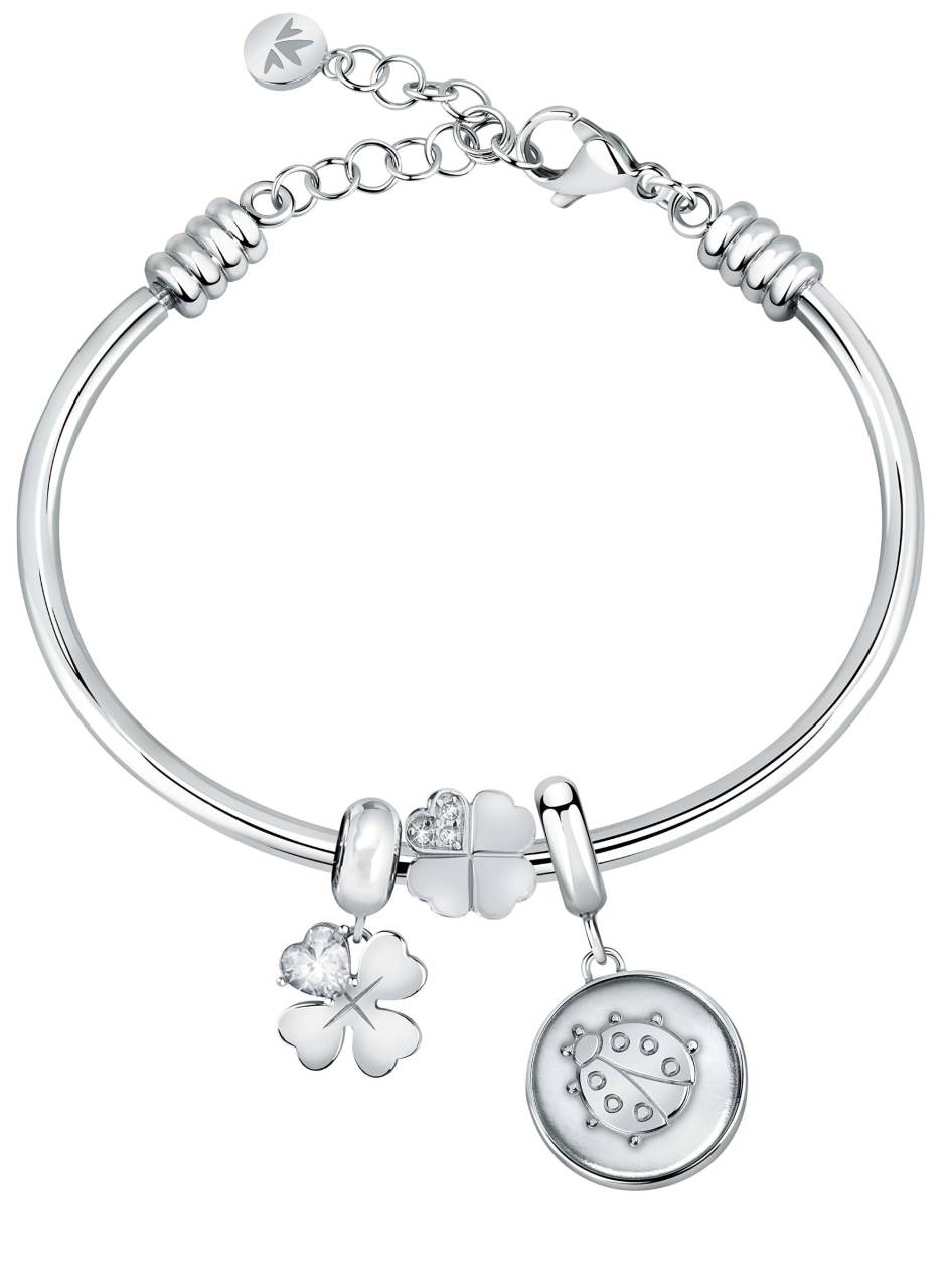 Morellato Hravý oceľový náramok pre šťastie Drops SCZ1183.