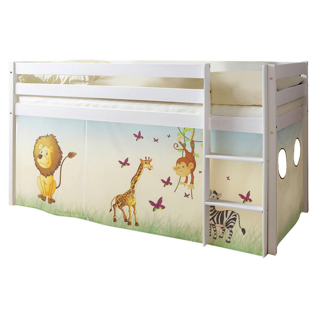 MID.YOU VYVÝŠENÁ POSTEĽ, 90/200 cm viacfarebná, biela.