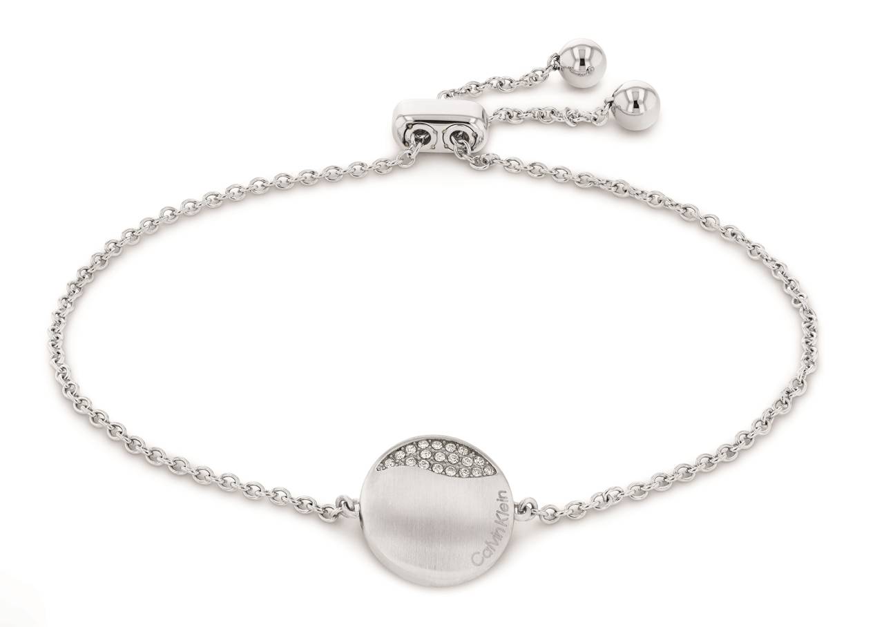 Calvin Klein Slušivý oceľový náramok s kryštálmi Minimal 35000134.