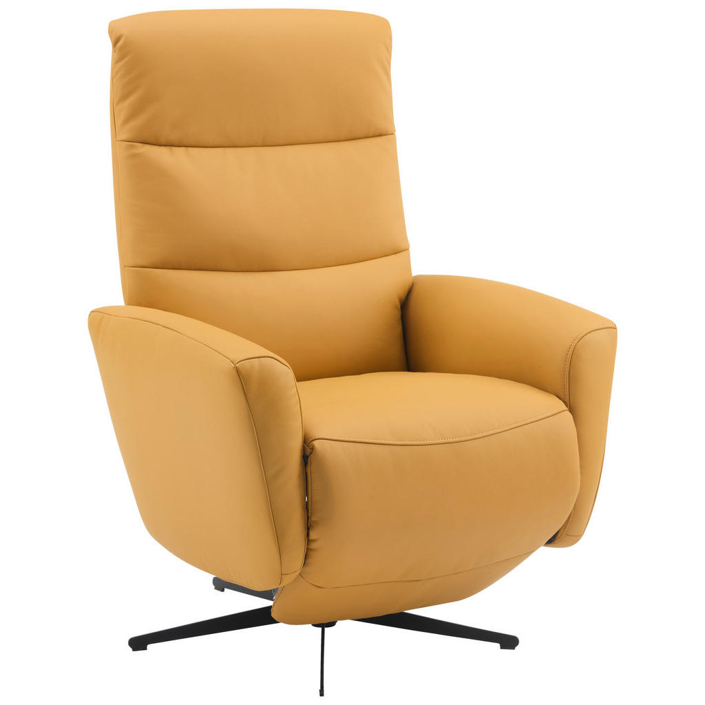 Livetastic RELAXAČNÉ KRESLO, textil, koža, žltá.