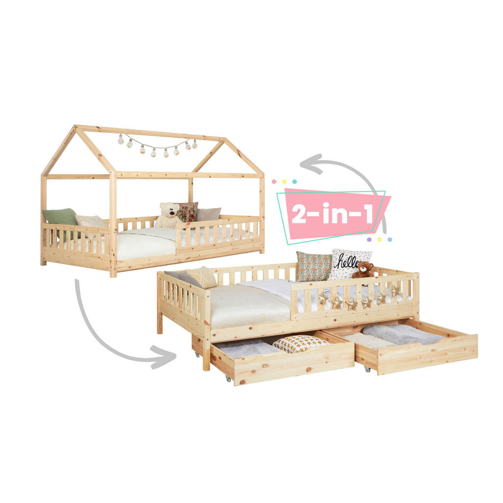 MID.YOU POSTEĽ S ÚLOŽNÝM PRIESTOROM, 120/200 cm prírodná farba.