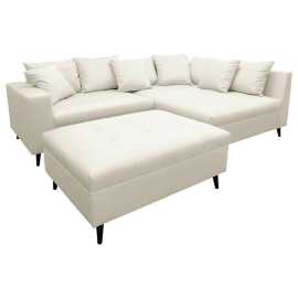 MID.YOU ROHOVÁ SEDACIA SÚPRAVA, textil, svetlosivá.