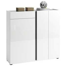 Xora SKRINKA NA TOPÁNKY, biela, 120/115/34 cm.