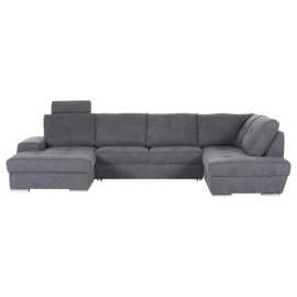 Hom`in SEDACIA SÚPRAVA, textil, tmavosivá.