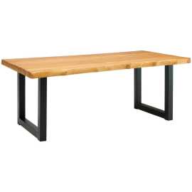 Livetastic JEDÁLENSKÝ STÔL, tíkové drevo, prírodná farba, čierna, 200/200/78 cm.