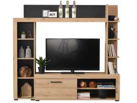 Obývacia stena bethany - dub artisan/čierna.

 

K dispozícii je priestor na televíziu o velkosti až 50"(palcov), pod ktorým sú dve priechodky pre ľahké zavedenie káblov.

 

Obývaciu stenu Bethany ponúkame tiež v prevedení dub šedý/čierna, ktorú nájdete nižšie v súvisiacich produktoch spolu s ďalšími tipy na nábytok do obývacej izby.