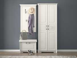 Predsieňová stena marley - biela/borovica.

 

Sestava nabízí také objemný úložný prostor.

 

Předsíň Marley se skládá z těchto produktů:


	Předsíňová skříň Marley – 78x191x39cm (š, v, h)
	Čalouněný botník Marley – 70x45x39cm (š, v, h)
	Věšákový panel Marley – 70x112x13cm (š, v, h)


 

Veškerý nábytek patřící do kolekce Marley naleznete níže v souvisejících produktech.