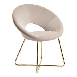 MID.YOU STOLIČKA S PODRÚČKAMI, zamat, béžová.