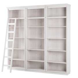 MID.YOU NÁSTENNÁ KNIŽNICA, biela, farba borovice, borovica, 223/222/34 cm.