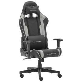 Dxracer HERNÁ STOLIČKA, vzhľad kože, sivá, čierna.