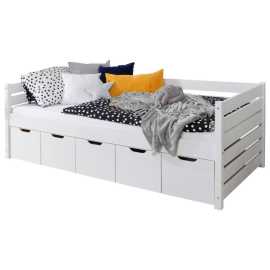 MID.YOU POSTEĽ S ÚLOŽNÝM PRIESTOROM, 90/200 cm biela.