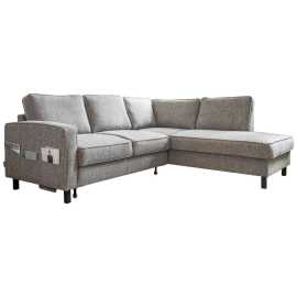 MID.YOU ROHOVÁ SEDACIA SÚPRAVA, textil, sivá.