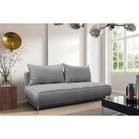 MID.YOU ROZKLADACIA POHOVKA, textil, svetlosivá.