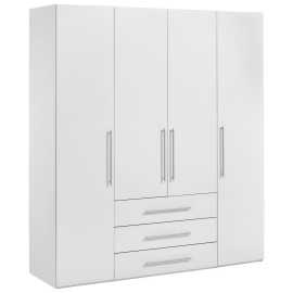 Xora SKRIŇA S OTOČNÝMI DVERAMI, biela, biela s vysokým leskom, 196/219/59 cm.