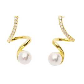 Oliver Weber Pôvabné pozlátené náušnice s perličkami Ivory 62277G.