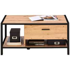 Carryhome KONFERENČNÝ STOLÍK, antracitová, farba duba, kompozitné drevo, 92/55/44 cm.