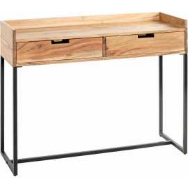 KONZOLOVÝ STOLÍK, akácia, čierna, farba akácie, 100/35/80 cm.