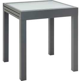 Ambia Garden ZÁHRADNÝ STÔL, kov, sklo, 70-140/70/75 cm.