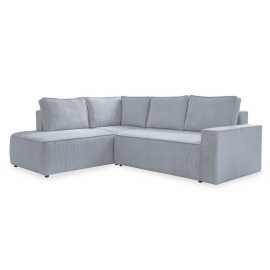 MID.YOU ROHOVÁ SEDACIA SÚPRAVA, textil, svetlosivá.