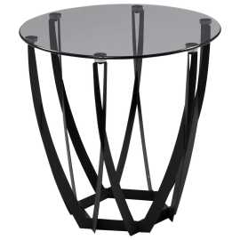 PRÍRUČNÝ STOLÍK, sivá, čierna.