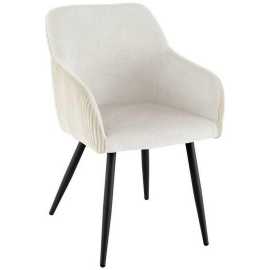 Livetastic STOLIČKA S PODRÚČKAMI, železo, kord, vzhľad ľanu, béžová.