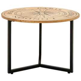 Livetastic KONFERENČNÝ STOLÍK, prírodná farba, čierna, drevo, kov, 60/60/40 cm.