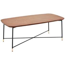 MID.YOU KONFERENČNÝ STOLÍK, čierna, farba duba, zlatá, drevo, kov, kompozitné drevo, 120/45/60 cm.