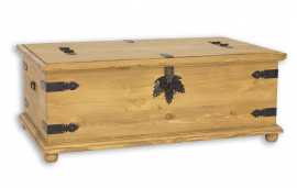 Rustikálna truhla sedliacka cos 04 - k02 tmavá borovica.