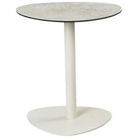 Belluti KONFERENČNÝ STOLÍK, taupe, sivobiela, kov, sklo, keramika, 50/50/54 cm.