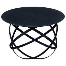 Livetastic KONFERENČNÝ STOLÍK, čierna, kov, keramika, 70/70/45 cm.