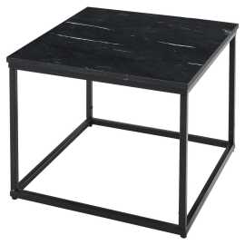Novel KONFERENČNÝ STOLÍK, čierna, kameň, 60/60/46 cm.