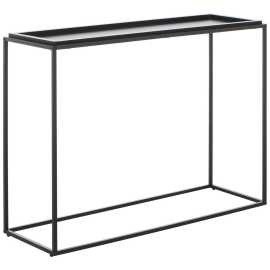 MID.YOU KONZOLOVÝ STOLÍK, čierna, kov, kompozitné drevo, 110/38/80 cm.