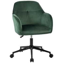 MID.YOU OTOČNÁ STOLIČKA, zamat, zelená, čierna.