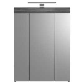 MID.YOU ZRKADLOVÁ SKRINKA, biela s vysokým leskom, antracitová, sivá, 60/79/18 cm.