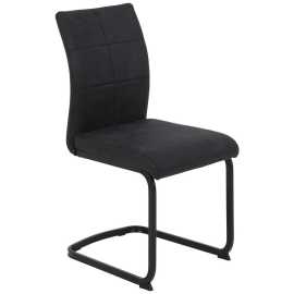 Carryhome STOLIČKA S PRUŽNÝM PODNOŽÍM, mikrovlákno, antracitová.