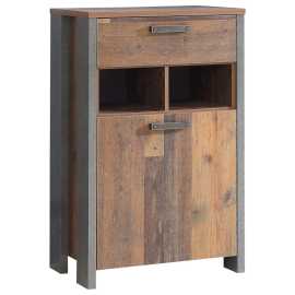 Carryhome SKRINKA NA TOPÁNKY, hnedá, tmavosivá, 67/108,1/41,6 cm.