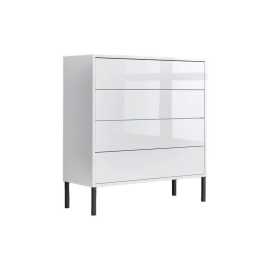 MID.YOU KOMODA, biela, biela s vysokým leskom, 79/86/33 cm.