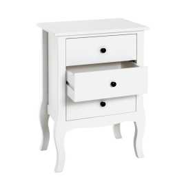 NOČNÝ STOLÍK, paulovnia, biela, 48/70/34 cm.