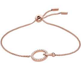 Fossil Minimalistický pozlátený náramok so zirkónmi JOF00638791.