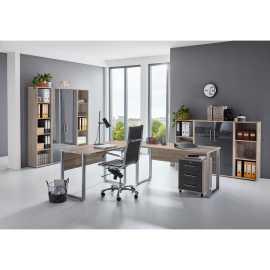 MID.YOU KANCELÁRIA, dub sonoma, antracitová s vysokým leskom,.