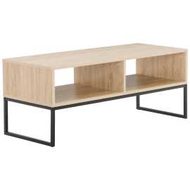 MID.YOU KONFERENČNÝ STOLÍK, prírodná farba, čierna, kov, kompozitné drevo, 100/40/40 cm.