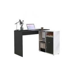 MID.YOU PÍSACÍ STÔL S ÚLOŽ.PRIESTOROM, antracitová, biela, 110/85/74 cm.