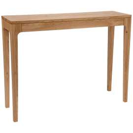 KONZOLOVÝ STOLÍK, divoký dub, drevo, 100/30/80 cm.