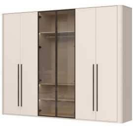 Šesťdverová šatníková skriňa s osvetlením a dvoma presklenými dverami.

 

Interiér skrine je premyslený do posledného detailu; ponúka textilný dekor a police s integrovaným osvetlením, ktoré elegantne vystavia vaše obľúbené kúsky. Vnútorné LED osvetlenie rovnomerne presvetľuje celú skriňu, čo vám umožní ľahko nájsť, čo hľadáte, aj bez rozsvietenia hlavného svetla.

 

Renfri nie je len šatníková skriňa; je to dizajnový prvok, ktorý harmonicky prepája vzhľad s praktickými detailmi pre každodenný komfort. Jemný mat v kašmírovej farbe pôsobí nadčasovo, zatiaľ čo hnedé sklo a kovové úchytky s imitáciou kože pridávajú nádych intimity a vizuálnej čistoty. LED osvetlenie potom podčiarkuje atmosféru spálne.

 

Skriňu ľahko zladíte s ďalšími prvkami kolekcie Renfri a vytvoríte harmonický celok v jednotnom kašmírovom odtieni s akcentom Midnight Copper.

 

Rozmery šatníkovej skrine Renfri sú 288x225x56cm (š,v,h).

 

Ďalší nábytok z kolekcie Renfri nájdete v súvisiacich produktoch.