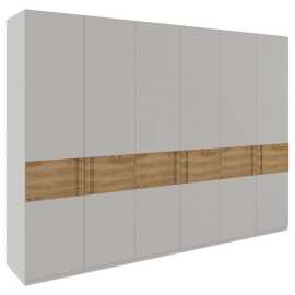 Dieter Knoll SKRIŇA S OTOČNÝMI DVERAMI, dub, farba duba, svetlosivá, 302/218/60 cm.