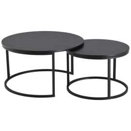 MID.YOU SADA KONFERENČNÝCH STOLÍKOV, čierna, kov, kompozitné drevo, 80/60/45/42/80/60 cm.