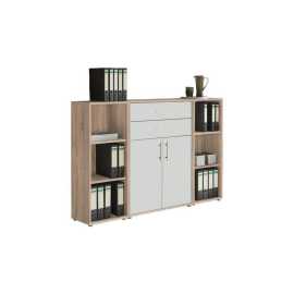 MID.YOU SKRINKA NA DOKUMENTY, biela, dub sonoma, 172,6/113,6/33 cm.