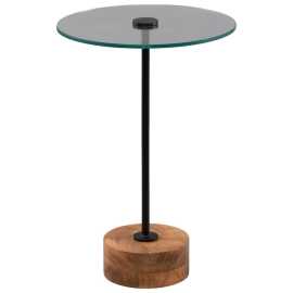 PRÍRUČNÝ STOLÍK, akácia, čierna, farba akácie.