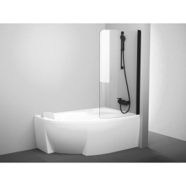 Ravak Rosa vaňová zástena 150x85 cm čierna 7QRM0300Y1.